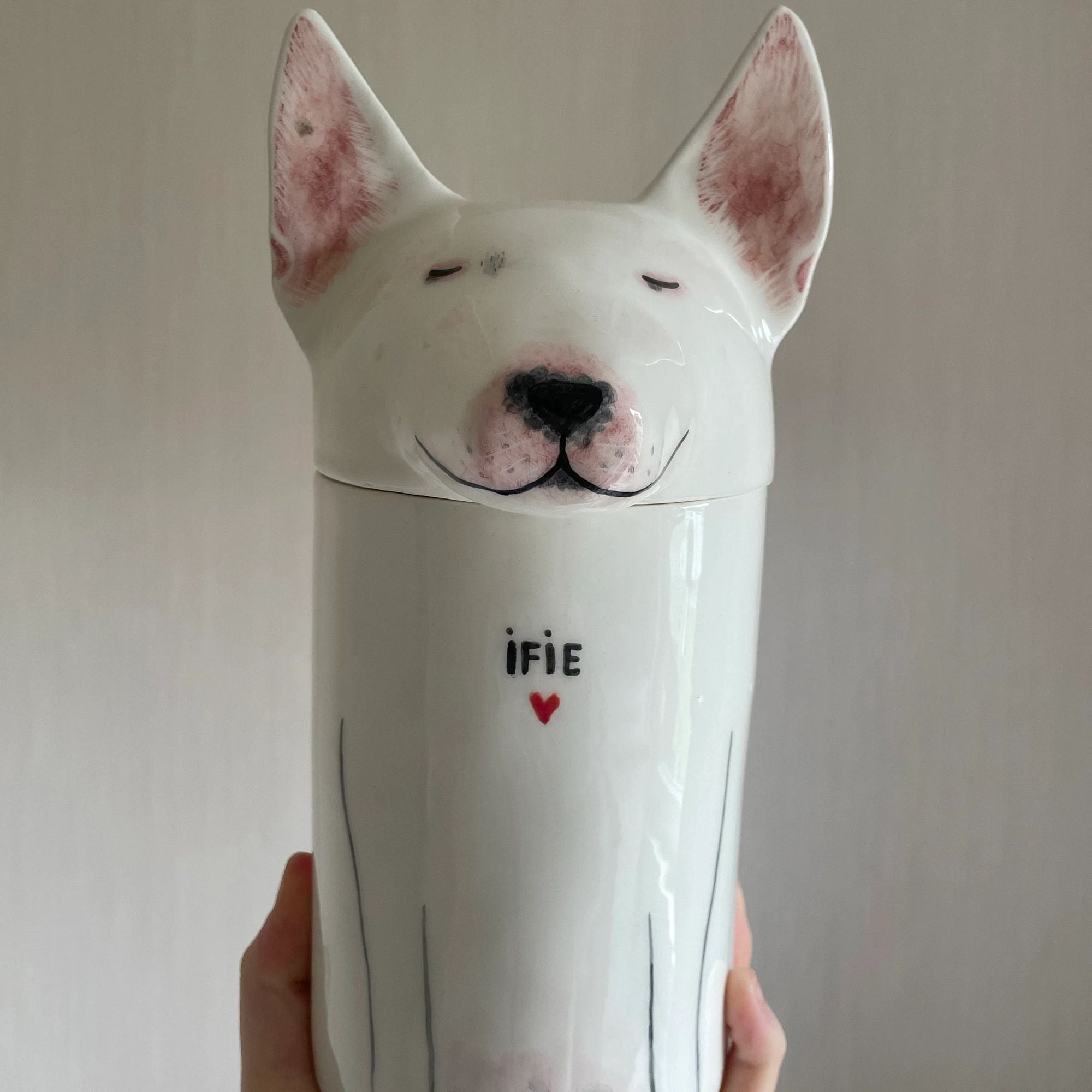 Pet decorations | ceramic hand-painted pet storage box | pet memorial | ceramic hand-painted pet urn | multi-scene pet crafts