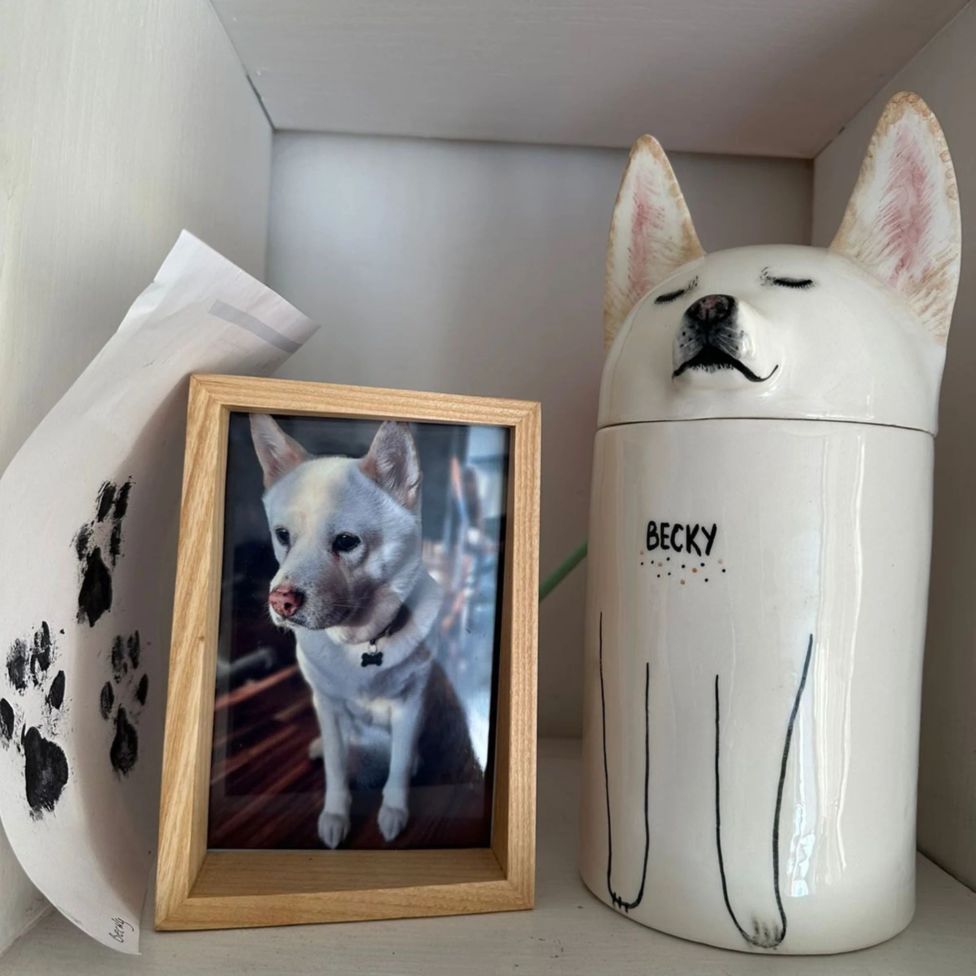 Pet decorations | ceramic hand-painted pet storage box | pet memorial | ceramic hand-painted pet urn | multi-scene pet crafts